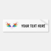 Fluffy Rainbow Wings Bumpersticker (Voorkant)