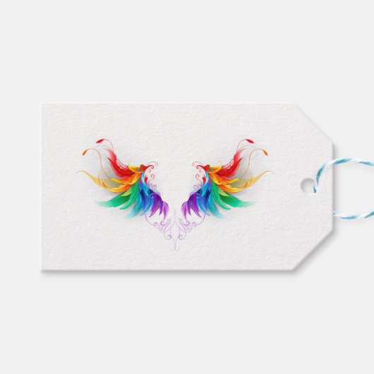 Fluffy Rainbow Wings Cadeaulabel (Voorkant (Horizontaal))