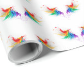 Fluffy Rainbow Wings Cadeaupapier (Rol Hoek)