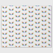 Fluffy Rainbow Wings Cadeaupapier (Vlak)