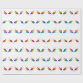 Fluffy Rainbow Wings Cadeaupapier (Vlak)