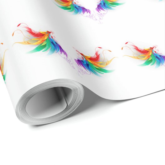 Fluffy Rainbow Wings Cadeaupapier (Rol Hoek)