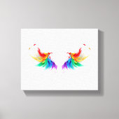 Fluffy Rainbow Wings Canvas Afdruk (Voorkant)