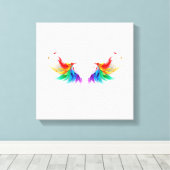 Fluffy Rainbow Wings Canvas Afdruk (Insitu (Houten vloer))