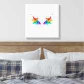 Fluffy Rainbow Wings Canvas Afdruk (Insitu (Slaapkamer))