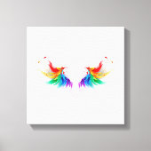 Fluffy Rainbow Wings Canvas Afdruk (Voorkant)