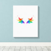 Fluffy Rainbow Wings Canvas Afdruk (Insitu (Houten vloer))