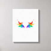 Fluffy Rainbow Wings Canvas Afdruk (Voorkant)