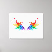 Fluffy Rainbow Wings Canvas Afdruk (Voorkant)