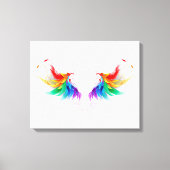 Fluffy Rainbow Wings Canvas Afdruk (Voorkant)