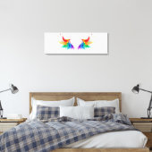 Fluffy Rainbow Wings Canvas Afdruk (Insitu (Slaapkamer))