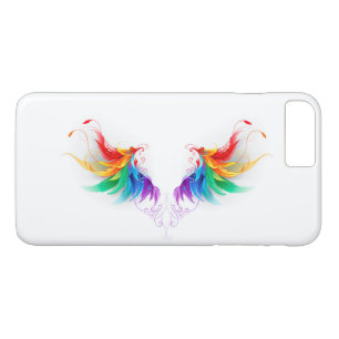 Fluffy Rainbow Wings iPhone 8/7 Plus Hoesje