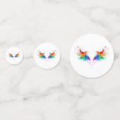Fluffy Rainbow Wings Confetti (Voorkanten)