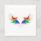 Fluffy Rainbow Wings Contactkaartje (Voorkant)