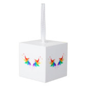 Fluffy Rainbow Wings Decoratie (Achter hoekig)