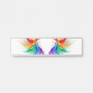 Fluffy Rainbow Wings Deurbordje