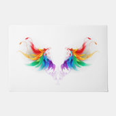 Fluffy Rainbow Wings Deurmat (Voorkant)
