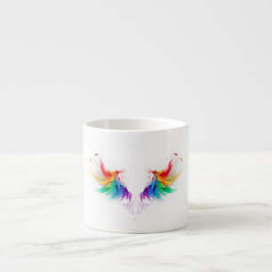 Fluffy Rainbow Wings Espresso Kop