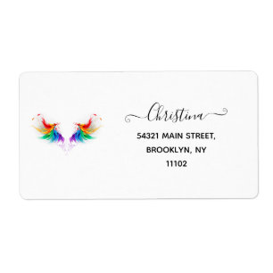 Fluffy Rainbow Wings Etiket
