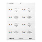 Fluffy Rainbow Wings Etiket (Full Sheet)