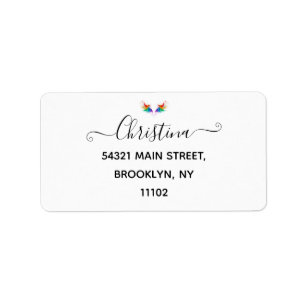 Fluffy Rainbow Wings Etiket