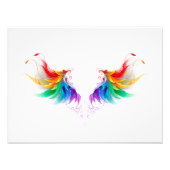 Fluffy Rainbow Wings Foto Afdruk (Voorkant)