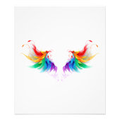 Fluffy Rainbow Wings Foto Afdruk (Voorkant)
