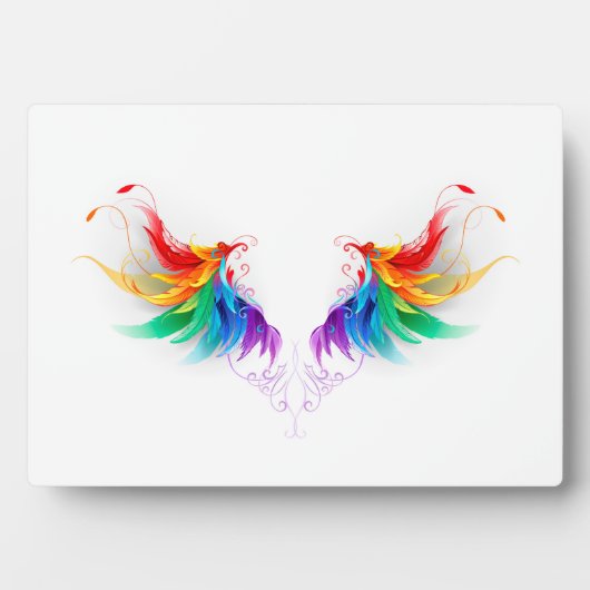 Fluffy Rainbow Wings Fotoplaat (voorkant)