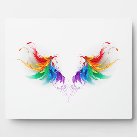 Fluffy Rainbow Wings Fotoplaat (Voorkant)