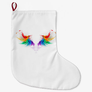Fluffy Rainbow Wings Grote Kerstsok