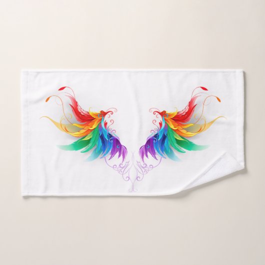 Fluffy Rainbow Wings Handdoek (Handdoek)