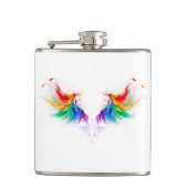 Fluffy Rainbow Wings Heupfles (Voorkant)