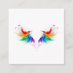Fluffy Rainbow Wings Informatiekaartje