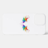 Fluffy Rainbow Wings iPhone Hoesje (Achterkant horizontaal)