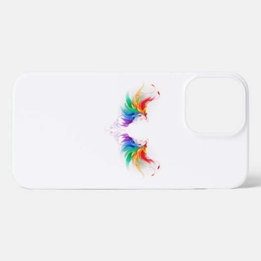 Fluffy Rainbow Wings iPhone Hoesje (Achterkant horizontaal)