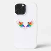 Fluffy Rainbow Wings iPhone Hoesje (Achterkant)