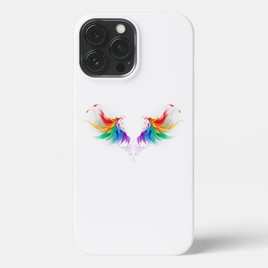 Fluffy Rainbow Wings iPhone Hoesje (Achterkant)