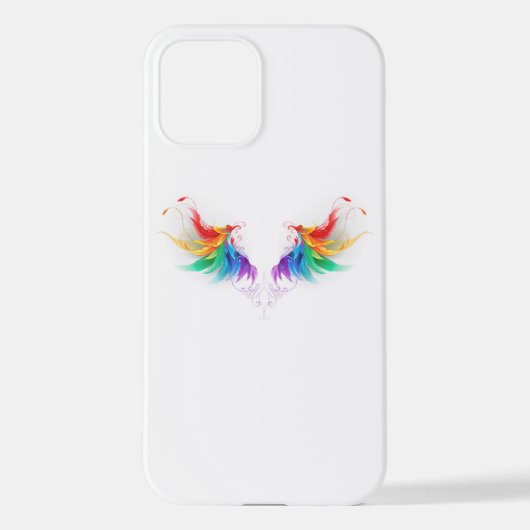 Fluffy Rainbow Wings iPhone Hoesje (Achterkant)