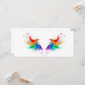 Fluffy Rainbow Wings Kaart (Voorkant / Achterkant in situ)