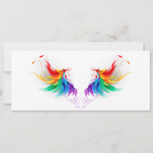 Fluffy Rainbow Wings Kaart