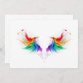 Fluffy Rainbow Wings Kaart (Voorkant / Achterkant)