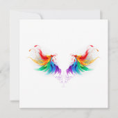 Fluffy Rainbow Wings Kaart (Voorkant)