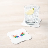 Fluffy Rainbow Wings Kartonnen Onderzetters (Insitu)