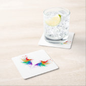 Fluffy Rainbow Wings Kartonnen Onderzetters (Insitu)