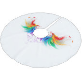 Fluffy Rainbow Wings Kerstboom Rok (Gekanteld)