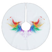 Fluffy Rainbow Wings Kerstboom Rok (Voorkant)