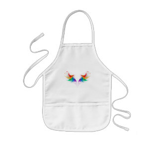 Fluffy Rainbow Wings Kinder Schort