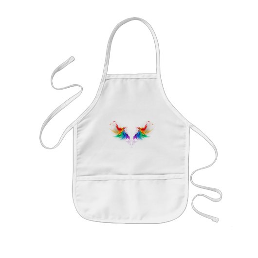 Fluffy Rainbow Wings Kinder Schort (Voorkant)
