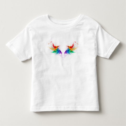 Fluffy Rainbow Wings Kinder Shirts (Voorkant)