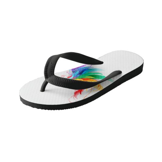 Fluffy Rainbow Wings Kinder Teenslippers (Schuin)